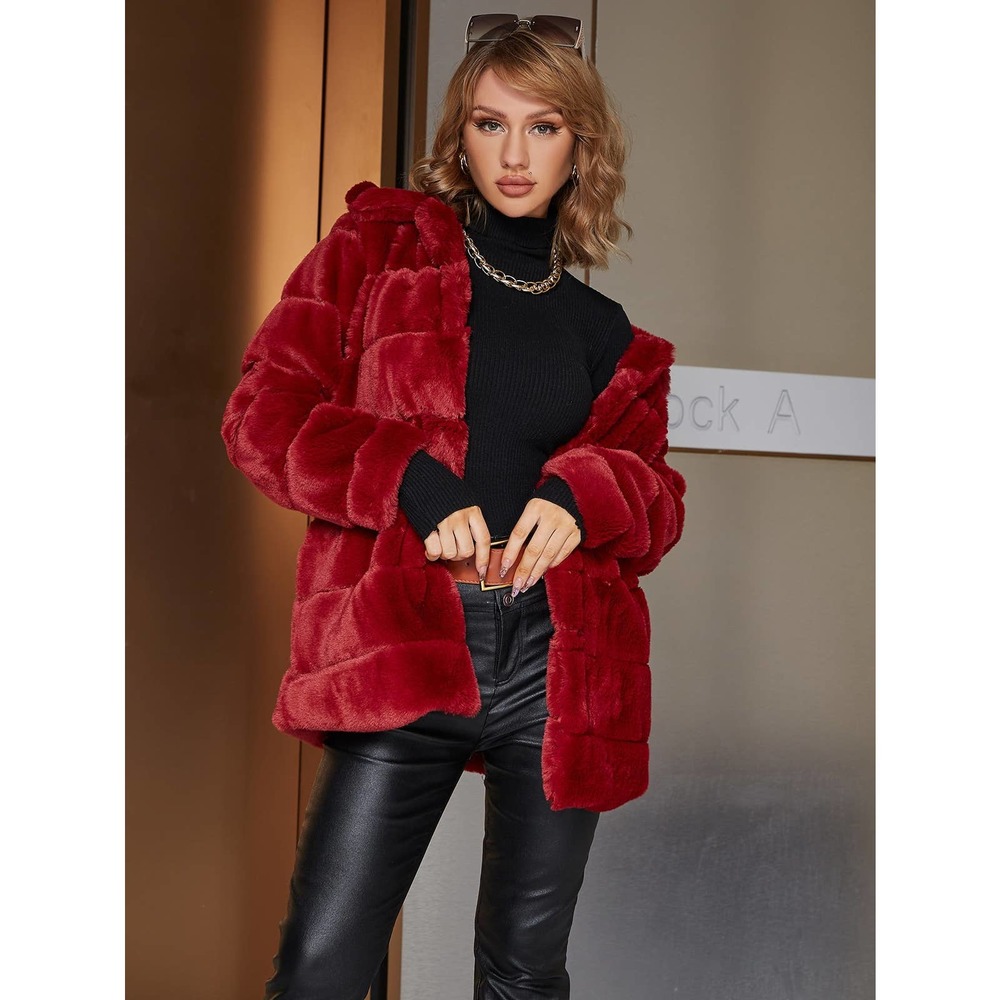 WILA Red Faux Fur Jacket
